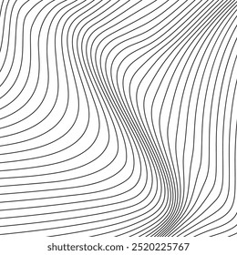 plano de fundo de linhas distorcidas preto e branco