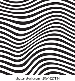 Black and white distorted lines cover design vector eps10