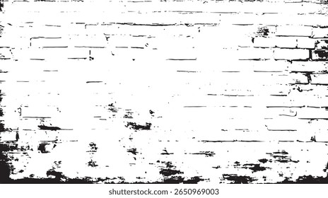 a black and white distressed brick wall texture with a high contrast and visible damage throughout it.