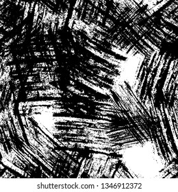 Black and White Distressed Grunge Seamless Pattern. Overlay Rust Metal Texture. Grunge brushstrokes Pattern. Rusty Surface Background.