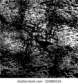 Black and white Distressed Texture. Grunge Style. Vector Illustration. 