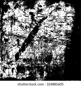 Black and white Distressed Texture. Grunge Style. Vector Illustration. 
