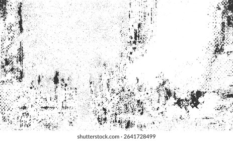 Black and white distressed texture with mottled and speckled areas creating a grunge effect The background features uneven distribution of dark and light tones suggesting an aged or worn surface