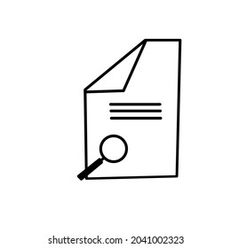 Black And White Document Finder Logo, File Finder Vector