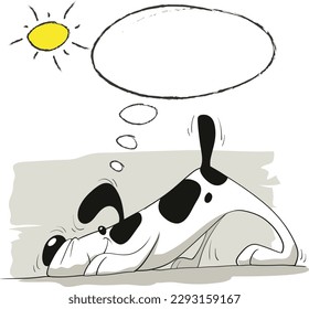 Perro blanco y negro y esnifado de burbujas muy alegre activo y amigable avanza su cola felizmente vista lateral.