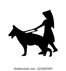 black and white dog silhouette 
