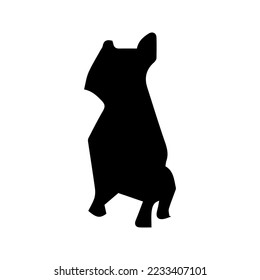 black and white dog silhouette 