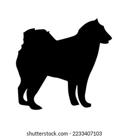 black and white dog silhouette 
