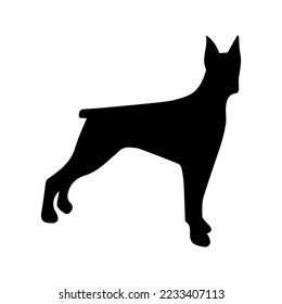 black and white dog silhouette  