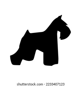 black and white dog silhouette  
