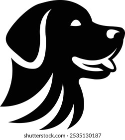 Black and White Dog Silhouette Icon. Dog vector, Dog art, Dog drawing