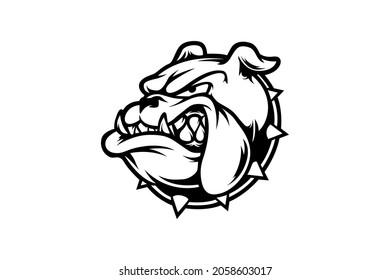 black and white dog vector image
