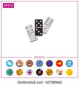 Black and white domino icon