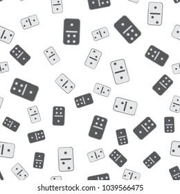 Black and white domino pattern. Seamless vector