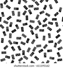 Black and white domino pattern. Seamless vector