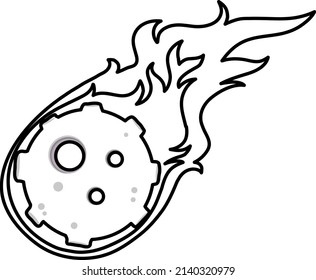 Black and white doodle character illustration