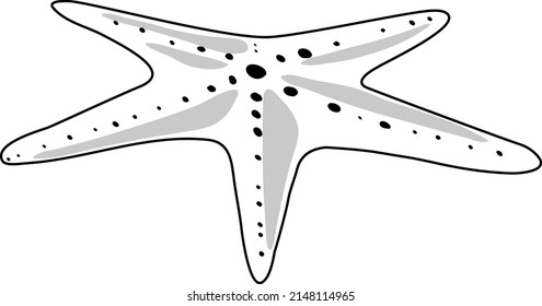 Black and white doodle character illustration