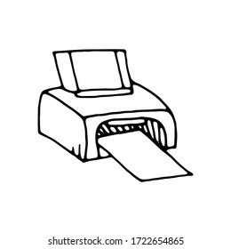Black White Doodle Drawing Printercute Doodle Stock Vector (Royalty ...