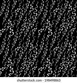 Black and white doodle seamless pattern, lace design card