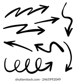 black and white doodle vector set