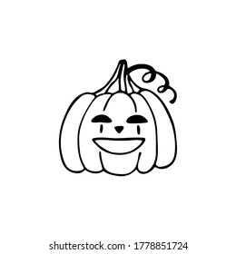 Black and white doodles for halloween. Vector images for print, web, postcards. 