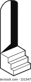 black and white door space