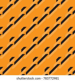 black white dot rectangle diagonal striped pattern orange background vector illustration image