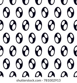 Black and white dot vector seamless pattern
