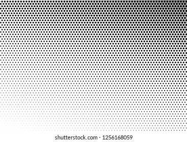 Black and White Dots Background. Abstract Fade Texture. Halftone Pattern. Pop-art Points Overlay. Vector illustration