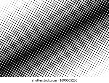 Hintergrund schwarz-weißer Punkte. Abstraktes Farbmuster. Bedrängte Fade Textur. Grunge Hintergrund. Vektorillustration