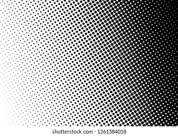 Black and White Dots Background. Distressed Pop-art Backdrop. Vintage Pattern. Monochrome Abstract Texture. Vector illustration