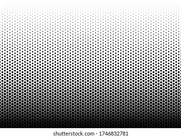 Fondo de puntos blancos y negros. Fondo con problemas. Patrón Pop-art. Textura de degradado. Ilustración del vector