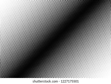 Black and White Dots Background. Fade Vintage Overlay. Modern Backdrop. Grunge Pattern. Vector illustration