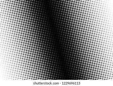 Black and White Dots Background. Fade Texture. Points Monochrome Backdrop. Vintage Pop-art Pattern. Vector illustration