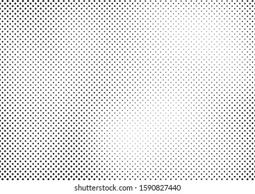 Black and White Dots Background. Fade Overlay. Pop-art Pattern. Modern Distressed Texture. Vector illustration