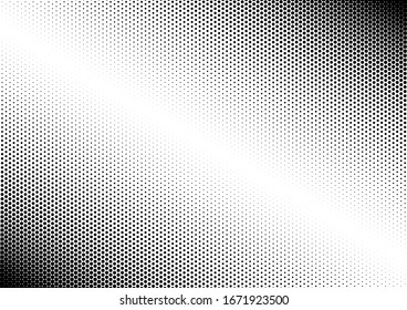 Black and White Dots Background. Grunge Vintage Backdrop. Gradient Distressed Pattern. Halftone Pop-art Texture. Vector illustration