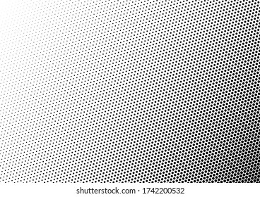 Black and White Dots Background. Grunge Backdrop. Points Abstract Pattern. Pop-art Texture. Vector illustration