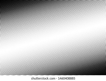 Black and White Dots Background. Modern Texture. Fade Backdrop. Abstract Monochrome Overlay. Vector illustration