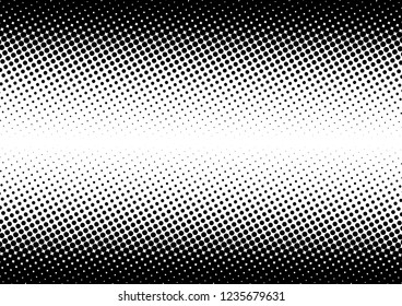 Black and White Dots Background. Monochrome Backdrop. Gradient Overlay. Grunge Pattern. Vector illustration