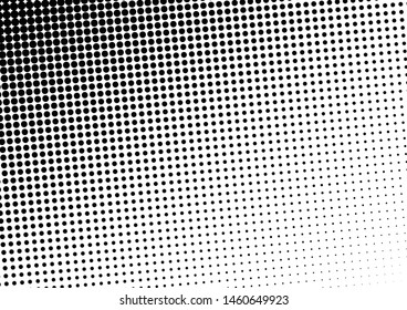 Black and White Dots Background. Monochrome Pop-art Overlay. Abstract Backdrop. Vintage Texture. Vector illustration