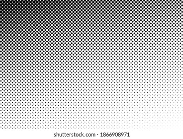 Fondo de puntos blancos y negros. Superposición monocroma. Patrón de semitono de degradado. Marco moderno. Ilustración del vector