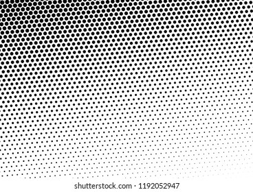 Black and White Dots Background. Points Fade Overlay. Pop-art Texture. Vintage Modern Pattern. Vector illustration