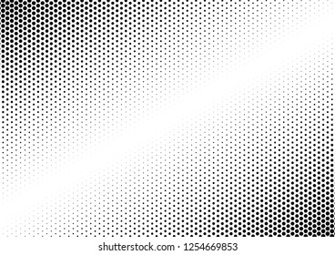 Black and White Dots Background. Points Modern Overlay. Monochrome Pattern. Gradient Texture. Vector illustration