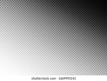 Black and White Dots Background. Points Monochrome Texture. Distressed Abstract Overlay. Halftone Pattern. Vector illustration