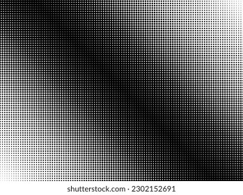 Black and White Dots Background. Points Modern Overlay. Monochrome Pattern. Gradient Texture. Vector illustration.