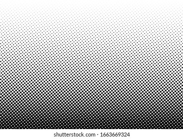 Black and White Dots Background. Pop-art Fade Backdrop. Abstract Monochrome Pattern. Points Distressed Texture. Vector illustration