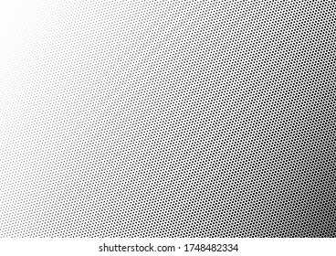 Fondo de puntos blancos y negros. Patrón de degradado de arte emergente. Superposición de puntos con problemas. Textura falsa. Ilustración del vector