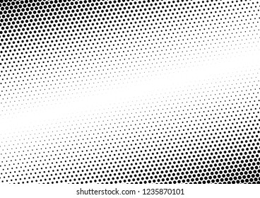 Black and White Dots Background. Vintage Halftone Overlay. Modern Distressed Texture. Points Fade Pattern. Vector illustration