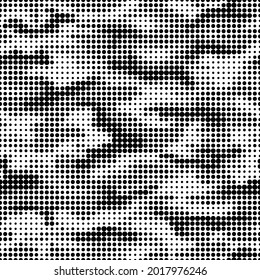 Black and white dots camouflage seamless pattern. Vector