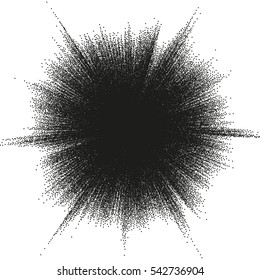 Black and white with dots Explosion Square. Sun ray or star burst background. EPS 10 vector file included